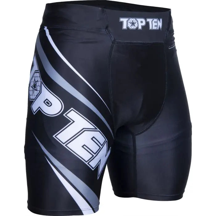 Top Ten MMA compression shorts "Fight Team" - black, 18812