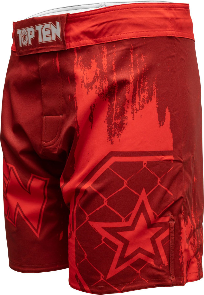 Top Ten MMA shorts Power Ink - red