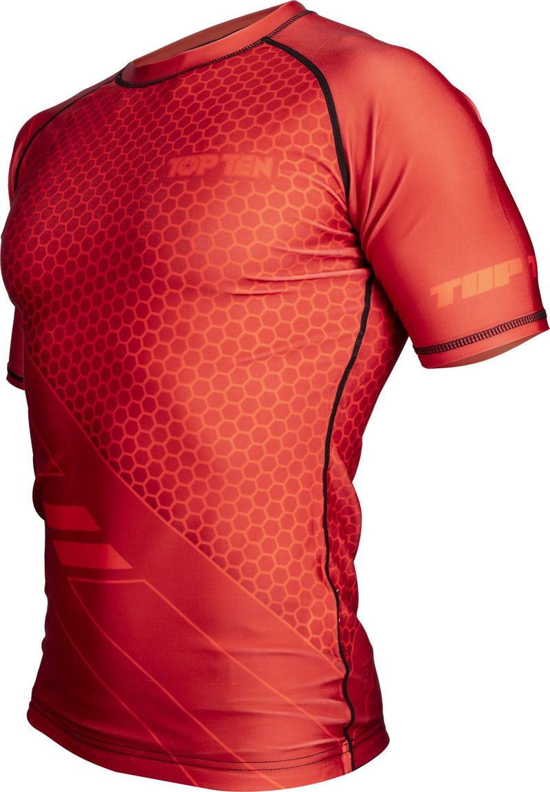 Top Ten rashguard COMBat - red