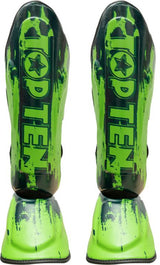 Top Ten Shin and Instep Guard “Power Ink” - green