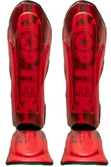 Top Ten Shin and Instep Guard “Power Ink” - red