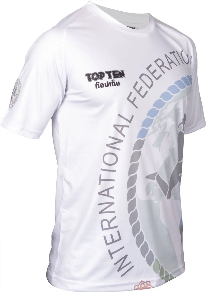 Top Ten IFMA Training T-Shirt Royal Muay - white